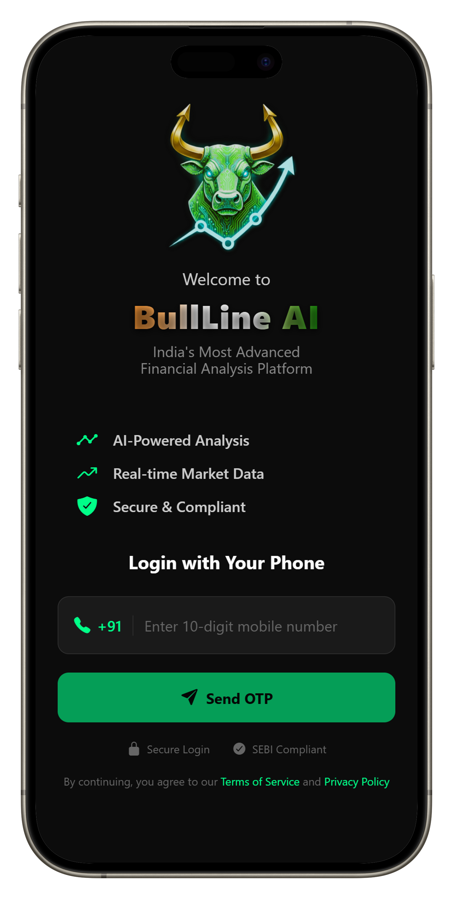 BullLine AI™ App Screenshot
